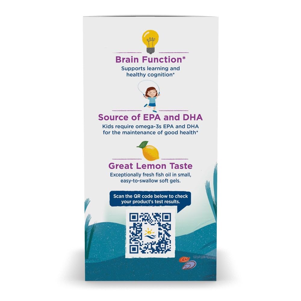 Nordic Naturals Complete Omega Jr., Lemon - 180 Mini Soft Gels - 283 mg Total Omega-3s & 35 mg GLA - Healthy Cognition, Nervous System Function - Non-GMO - 90 Servings Nordic NaturalsAu supplements