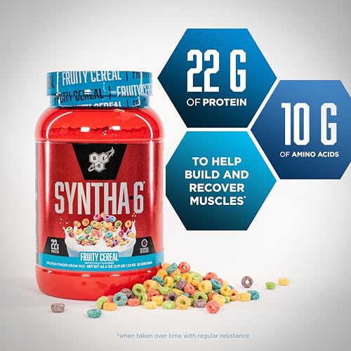 BSN SYNTHA-6 Whey Protein Powder with Micellar Casein, Milk Isolate, Fruity Cereal BSNUS supplements