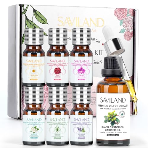 SAVILAND Essential Oils for Cuticle Nails: 100% Pure Natural Essential Oil Tea Tree Lavender Jasmine SAVILANDAu supplements
