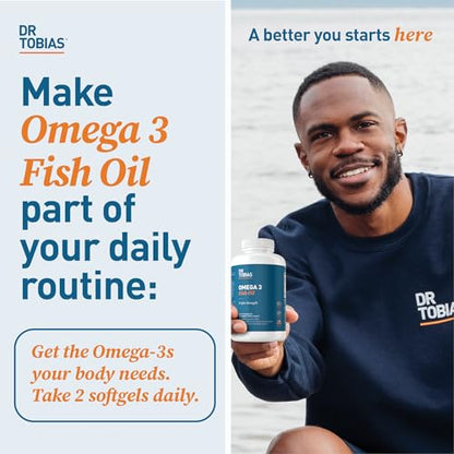 Dr. Tobias Omega-3 Fish Oil, Triple Strength, Supports Brain & Heart Health, 2000 mg Dr. TobiasUS supplements