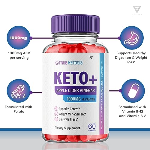 (3 Pack) True Ketosis Keto Gummies for Weight Loss, True Ketosis Keto ACV Gummies FyvusAu supplements