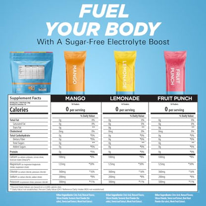 Keto Vitals Original Electrolytes Powder Packets | Keto Friendly Electrolyte Travel Packets Keto VitalsUS supplements