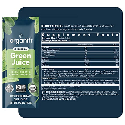 Organifi: GO Packs - Green Juice - Organic Superfood Supplement Powder - 30 Count OrganifiUS supplements