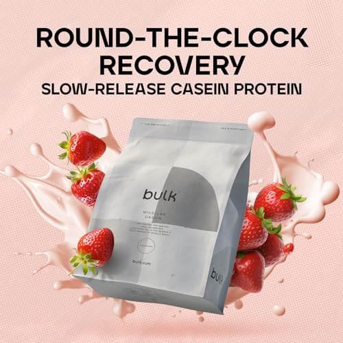 Bulk Micellar Casein Protein Powder, Protein Shake, Strawberry, 500 g, Packaging May Vary BulkAu supplements