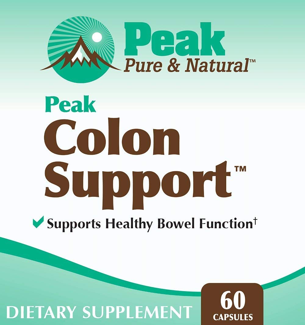 Peak Pure & Natural Colon Support - Colon Cleanse and Detox Supplement for Digestive Health - Gut Health Support with Inulin and Senna Leaf Extracts - with Fiber, Prebiotics, and Probiotics - 1 Pack Peak Pure & NaturalAu supplements
