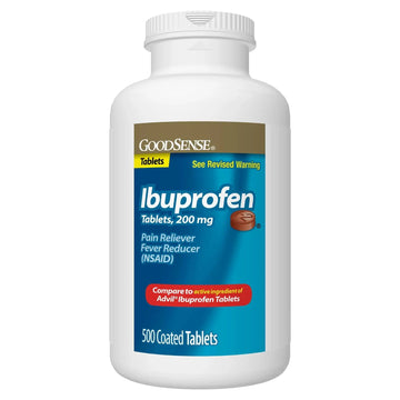GoodSense Ibuprofen Tablets - 200 mg - Fever Reducer & Pain Relief for Body Aches, Headache, Arthritis Pain, Menstrual Cramps, 500 Count GoodSenseAu supplements