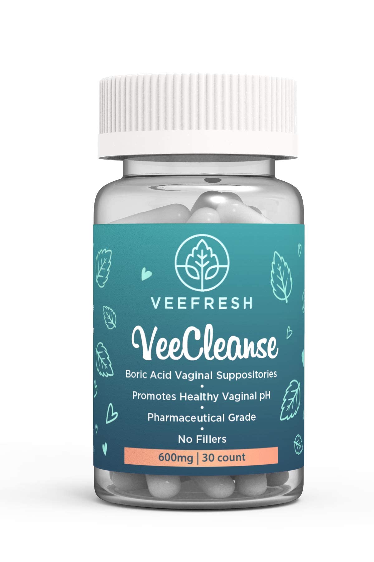 VeeFresh - VeeCleanse Boric Acid Vaginal Suppositories - Vaginal pH Balance Suppositories VeeFreshAu supplements