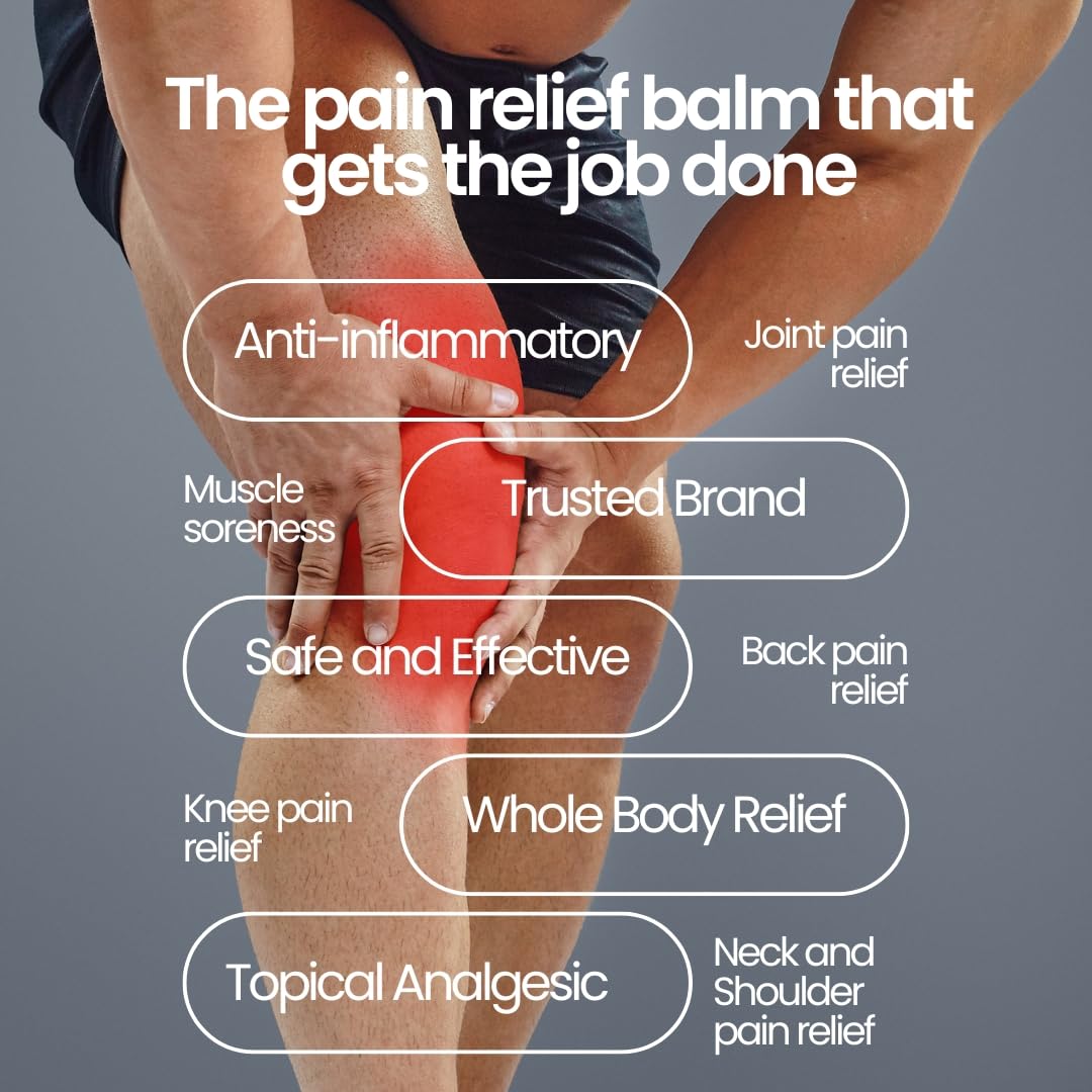 Aboniki Powerful Topical Pain Relief Balm with Natural Ingredients | Powerful Analgesic Soothing Relief for Joints & Muscle Pain, Soreness, Cramps | Long Lasting Full Body Rub (2 Glass Jars) AbonikiAu supplements