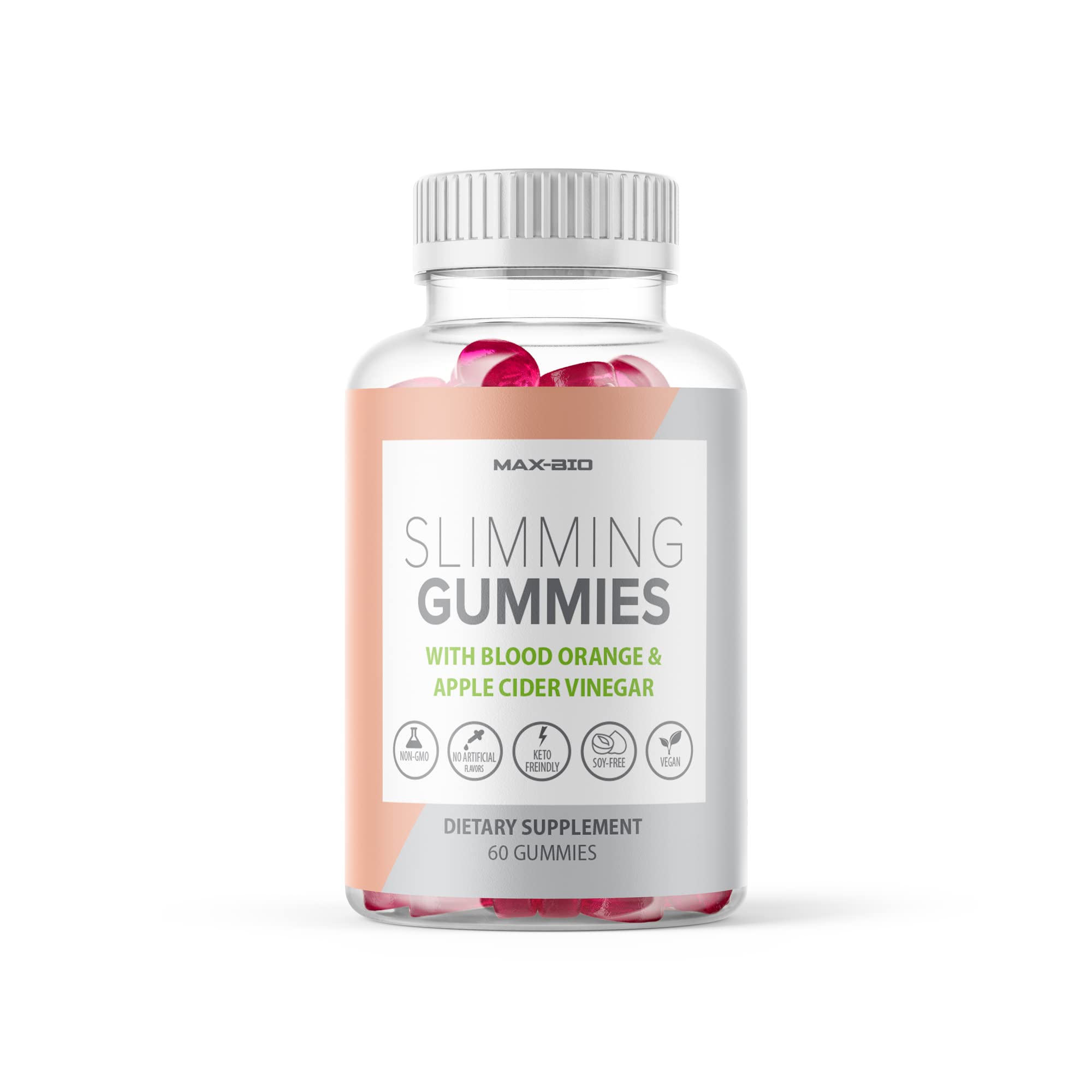 Max-Bio Slimming Gummies It Works with Apple Cider Vinegar and Sicilian Blood Orange Extract Max-BioUS supplements