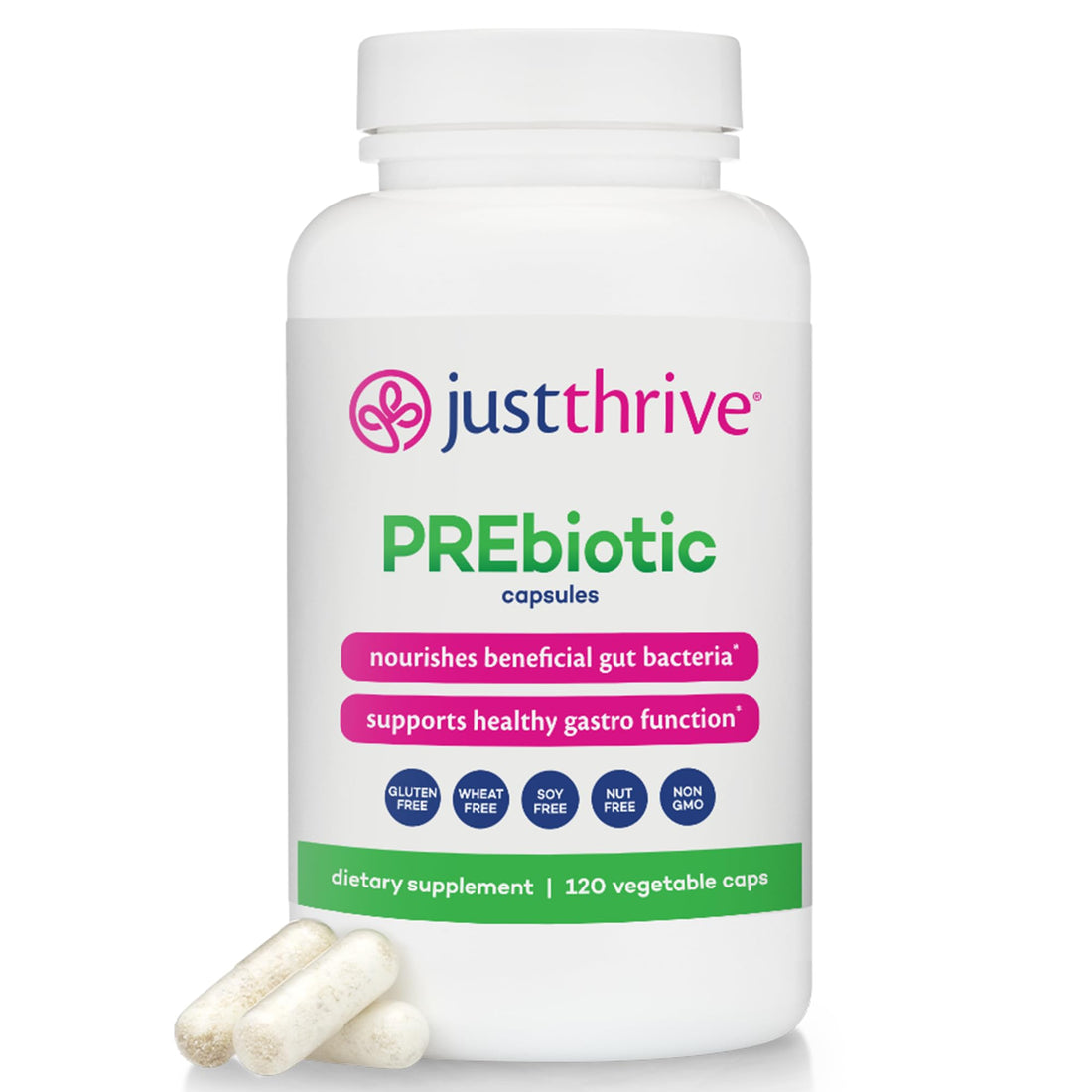 Just Thrive PREbiotic Capsules - Prebiotic Blend for Gut Health and Immune Support, 120 Caps Just ThriveUS supplements