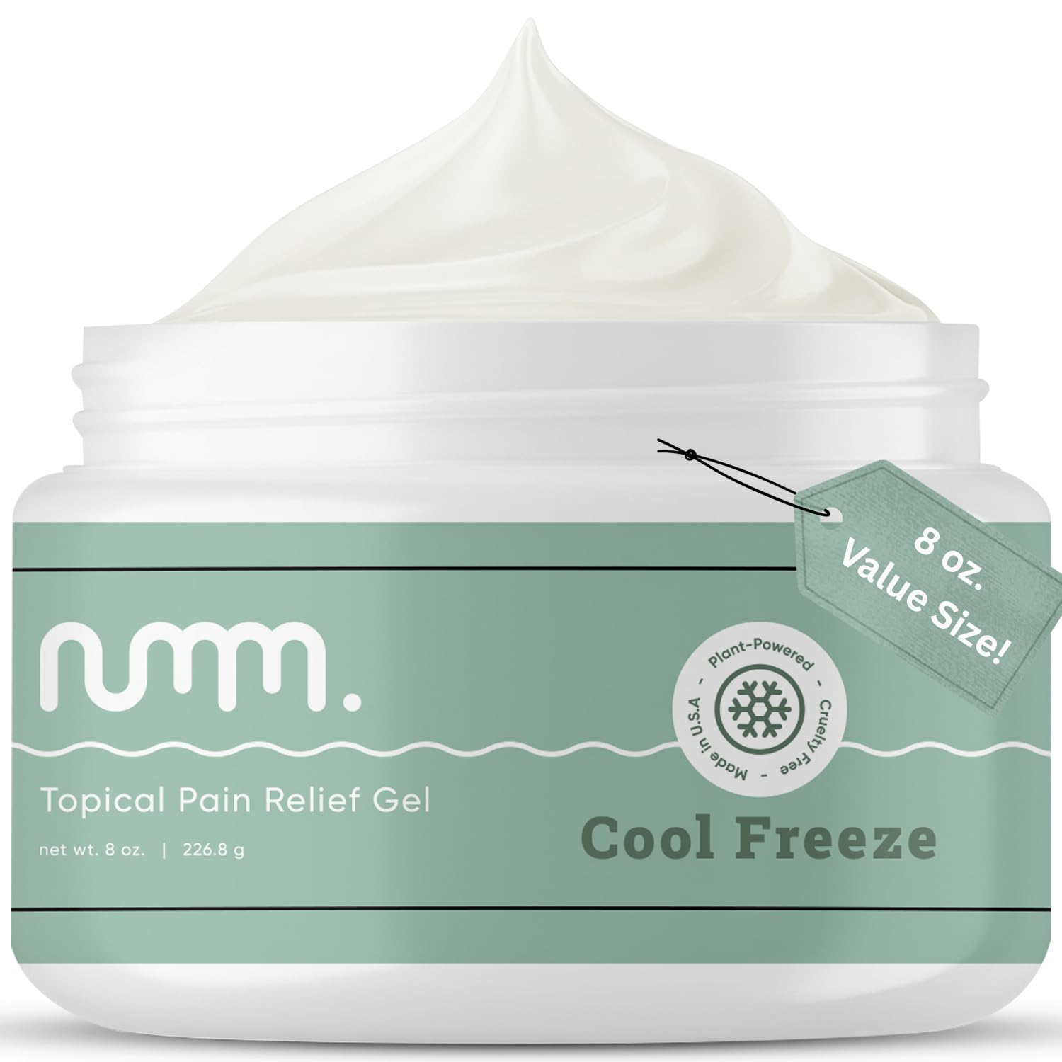 numm Cool Pain Relief Gel – Instant Cold Therapy for Joint & Muscle Pain, Strain & Soreness – Menthol Cream 8oz – Vegan, Alcohol-Free Cooling Relief for Post-Workout Recovery numm.Au supplements