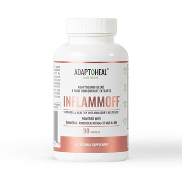 ADAPTOHEAL Inflammoff - Adaptogenic Supplement Designed to Support Joint, Muscle and Tissue Inflammation Naturally, 8 Highly Concentrated extracts with Turmeric and Rhodiola rosea (90 Capsules) ADAPTOHEALAu supplements