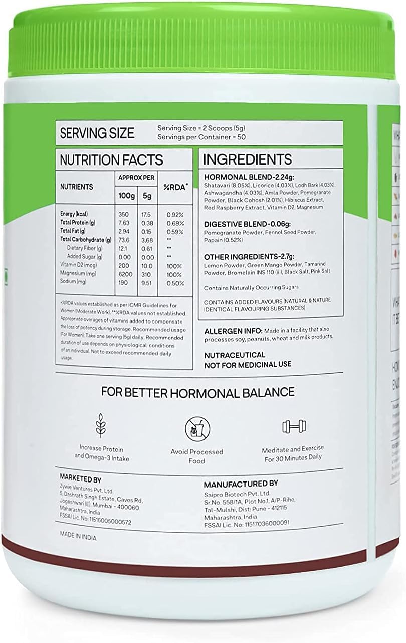 NACHT Plant Based HerBalance Menopause Relief Drink (with Black Cohosh, Lodh Bark & Licorice) NACHTAu supplements