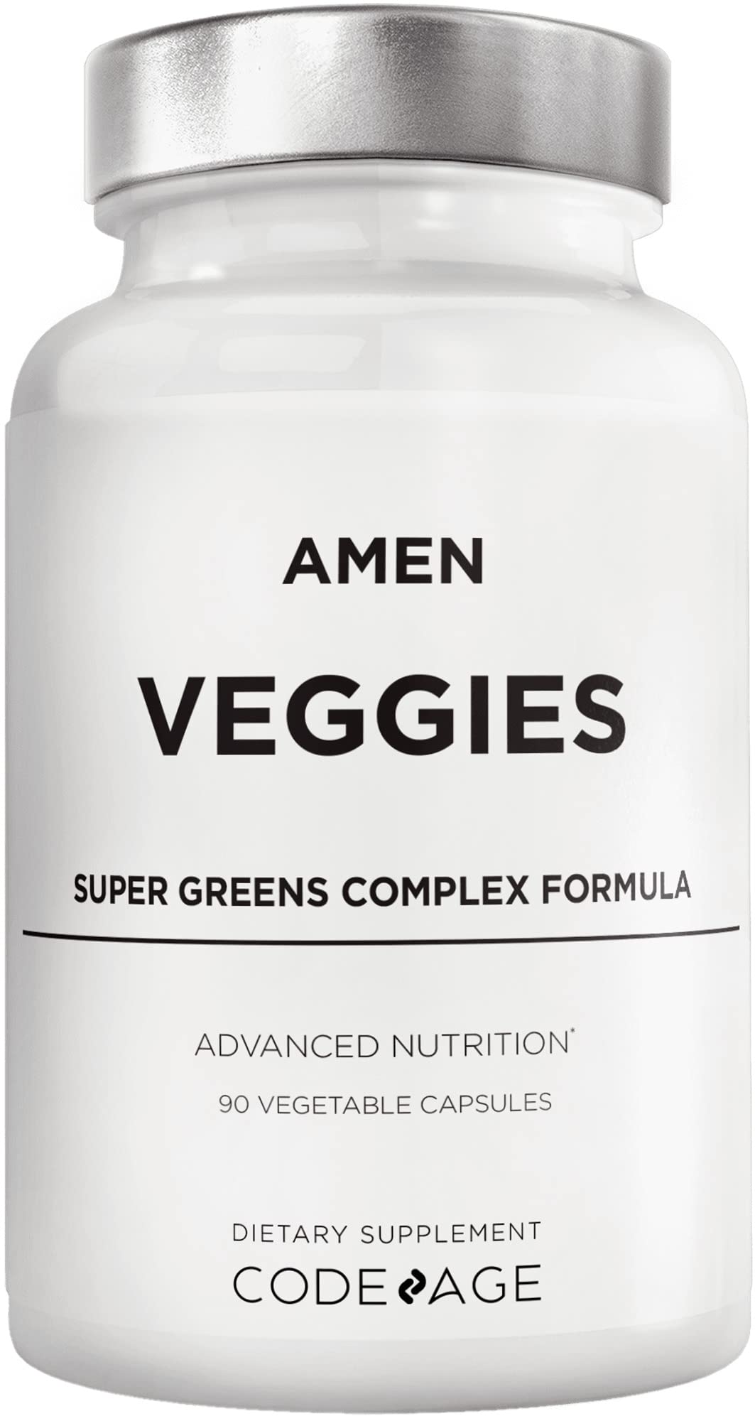 Amen Veggies, Daily Veggies Vitamins Supplement, Vegetables Vegan Blend & Whole-Food Raw Greens Multivitamin Capsules, Mushroom Complex, Superfood, Minerals, Green Vegetable Nutrients, Non-GMO, 90 ct AmenAu supplements