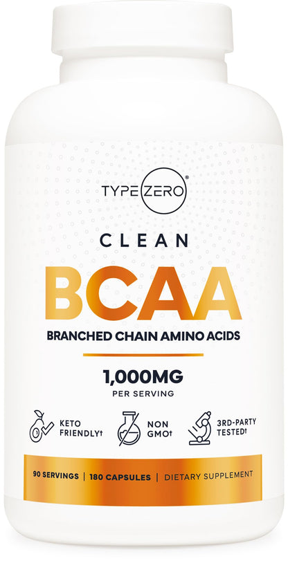 Type Zero BCAA 1000mg (180 Capsules, 90 Servings), Branched Chain Amino Acids (500mg of L-Leucine, 1000mg of L-Isoleucine and L-Valine) Type ZeroUS supplements