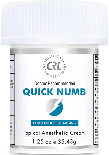 Quick Numb 5% Lidocaine Cream Maximum Strength Liposomal, Fast Itch Burn Pain Relief Cream with Aloe Allantoin Vitamin E, Gentle on Skin Support Healing Hemorrhoid Treatment 1.25 oz Clinical ResolutionAu supplements