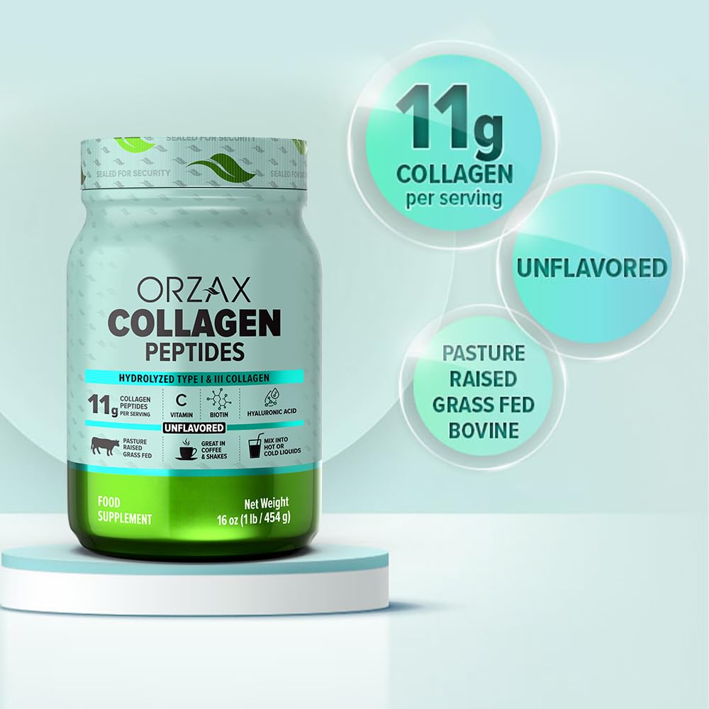 ORZAX Collagen Peptides Powder Unflavored - Hair, Skin and Nails Vitamins - Bone ORZAXAu supplements