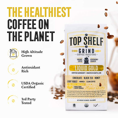 Organic Light Roast Whole Bean Coffee, The Best Espresso Beans from Peru Join Top Shelf GrindUS supplements