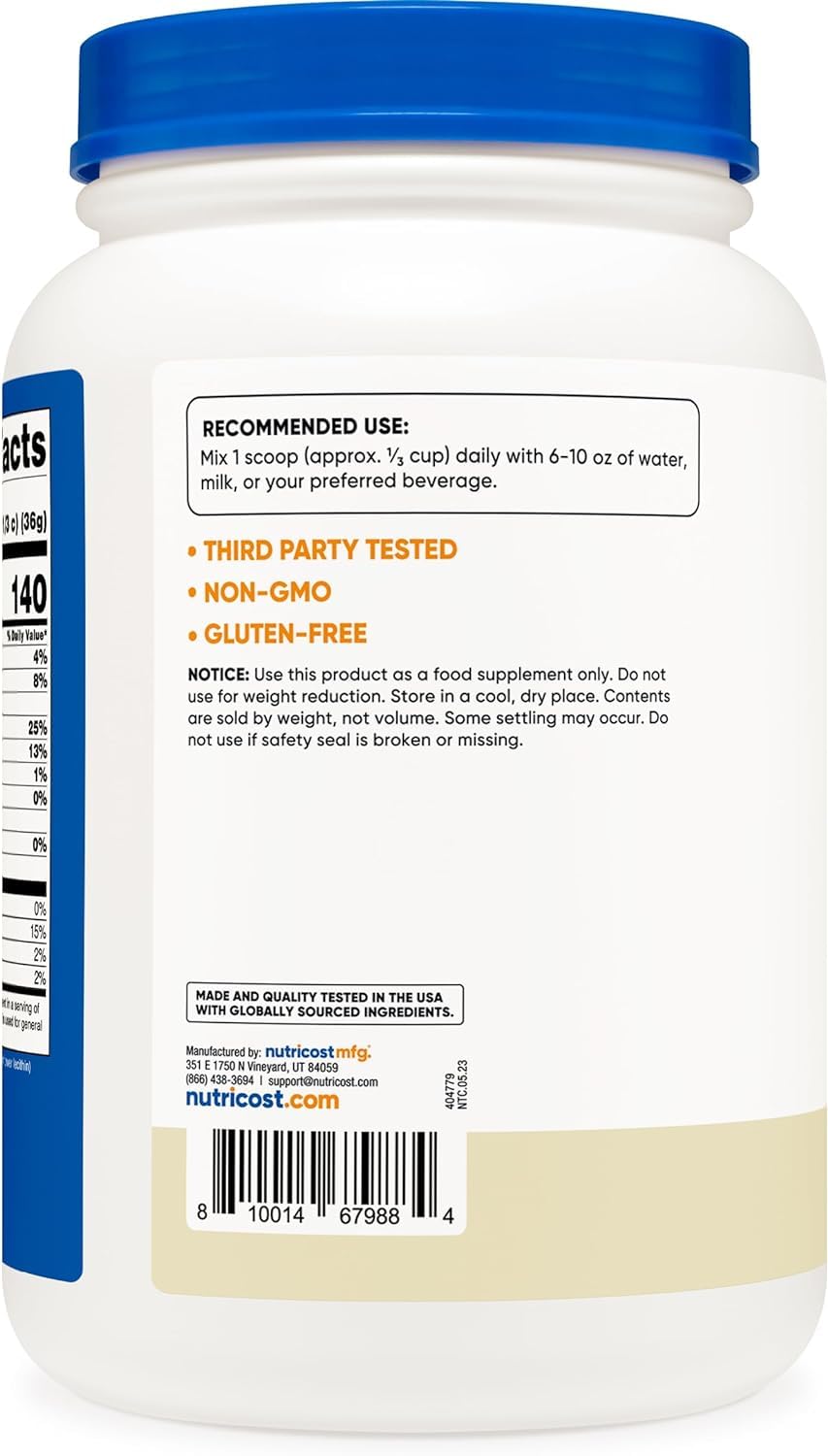 Nutricost Whey Protein Concentrate (Vanilla) 2LBS NutricostUS supplements