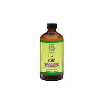 C60 Power C60 in Organic Avocado Oil - Natural Wellness & Antioxidant Support for Men & Women, 99.99% Pure Carbon Fullerenes, Promotes Energy, Mental Clarity, & Stamina - 4 fl oz Bottle C60 Purple PowerAu supplements