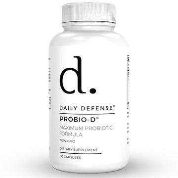 Daily Defense Probiotic Immune Support Supplement - Daily Probiotics for Men with Constipation & Gas - Digestion and Bloating Supplement & Probiotics for Women - 60 Capsules, PROBIO-D Daily DefenseAu supplements