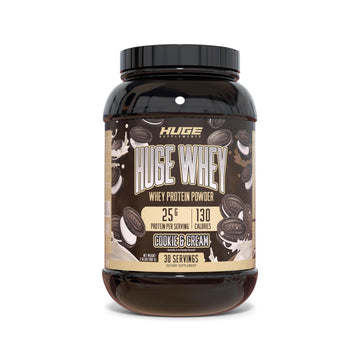 Huge Supplements Whey Protein Concentrate Powder, 25g Protein Per Serving, 5g BCAA Huge SupplementsUS supplements