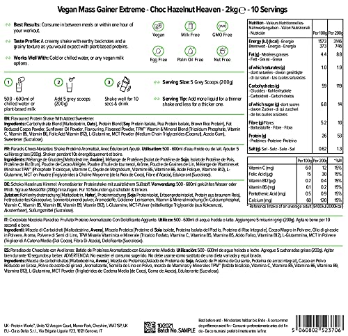 Protein Works - Vegan Mass Gainer Extreme | High Calorie Protein Powder | Weight Gainer Protein WorksAu supplements