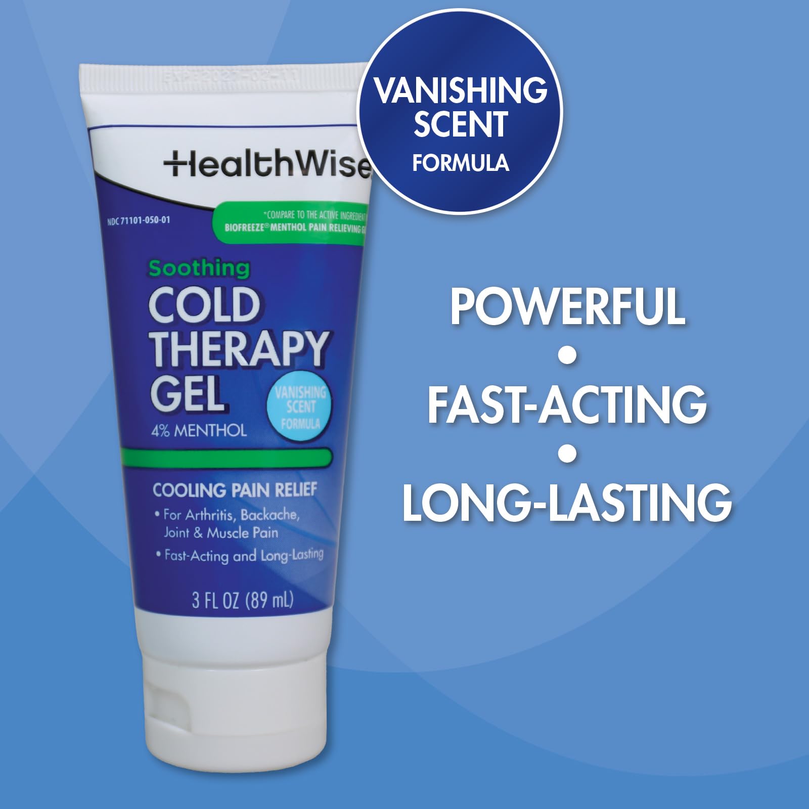 HealthWise Soothing Cold Therapy Gel | 4% Menthol | Vanishing Scent | 3.0 Oz | Arthritis Pain Relief | Topical Analgesic HealthWiseAu supplements