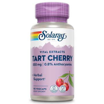 Solaray Tart Cherry Fruit Extract 850 mg - Tart Cherry Supplement with Antioxidants, Fruit Juice Extract with Flavonoids - 90 VegCaps SOLARAYAu supplements