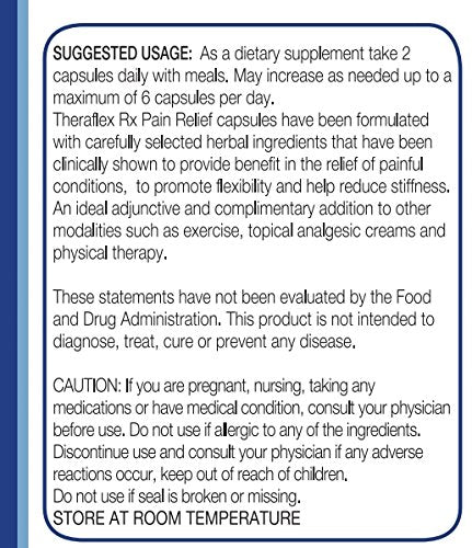 Theraflex RX® Capsules for Relief of Joint & Muscle Discomfort, Mobility and Healthy Inflammation Response with Patented Curcuwin® Turmeric Extract, Boswellia, Ashwaganda, 60 Capsules Theraflex RXAu supplements
