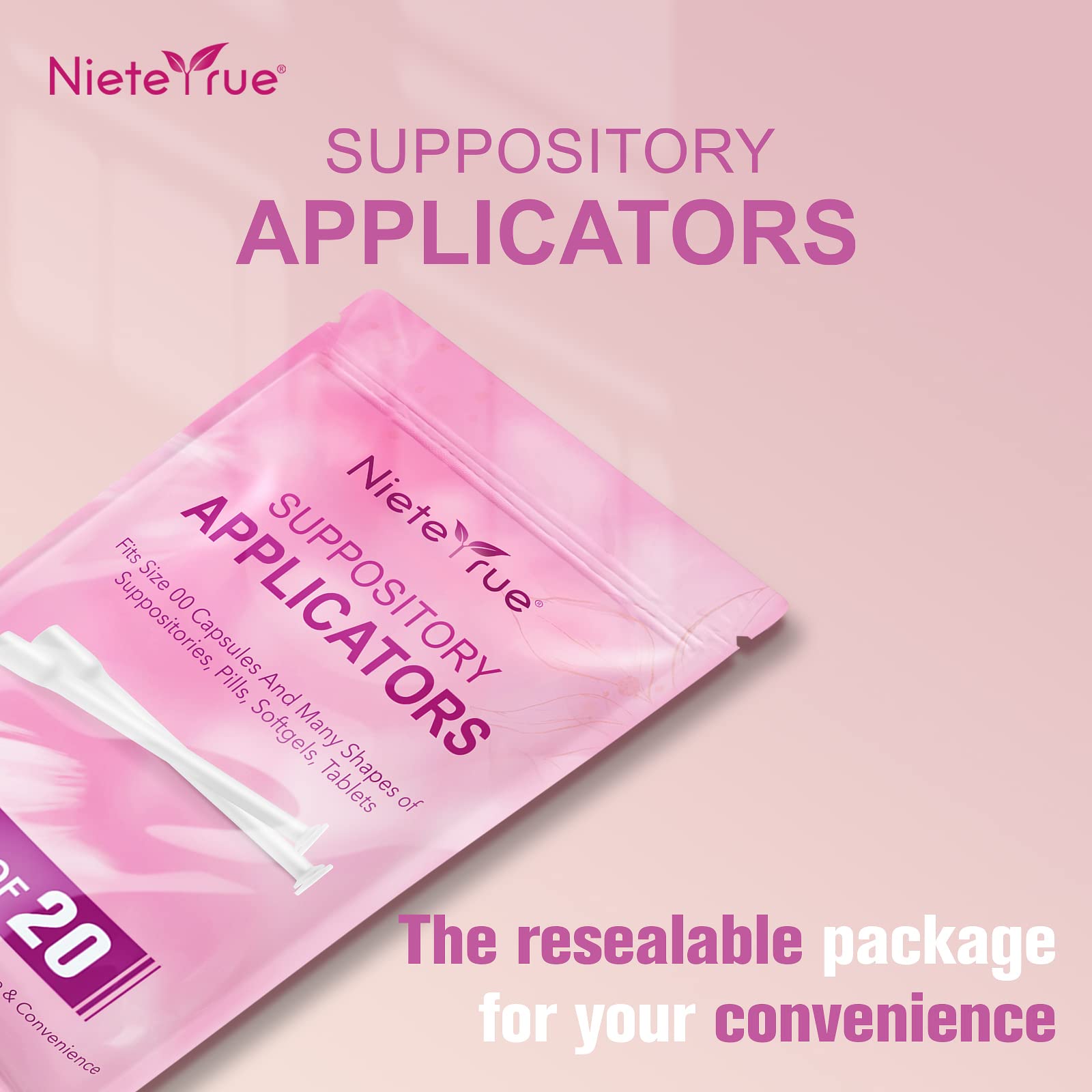 Nieteyrue (40 Packs) Disposable Vaginial Applicators Individually Wrapped Hygienic Fit NieteyrueAu supplements