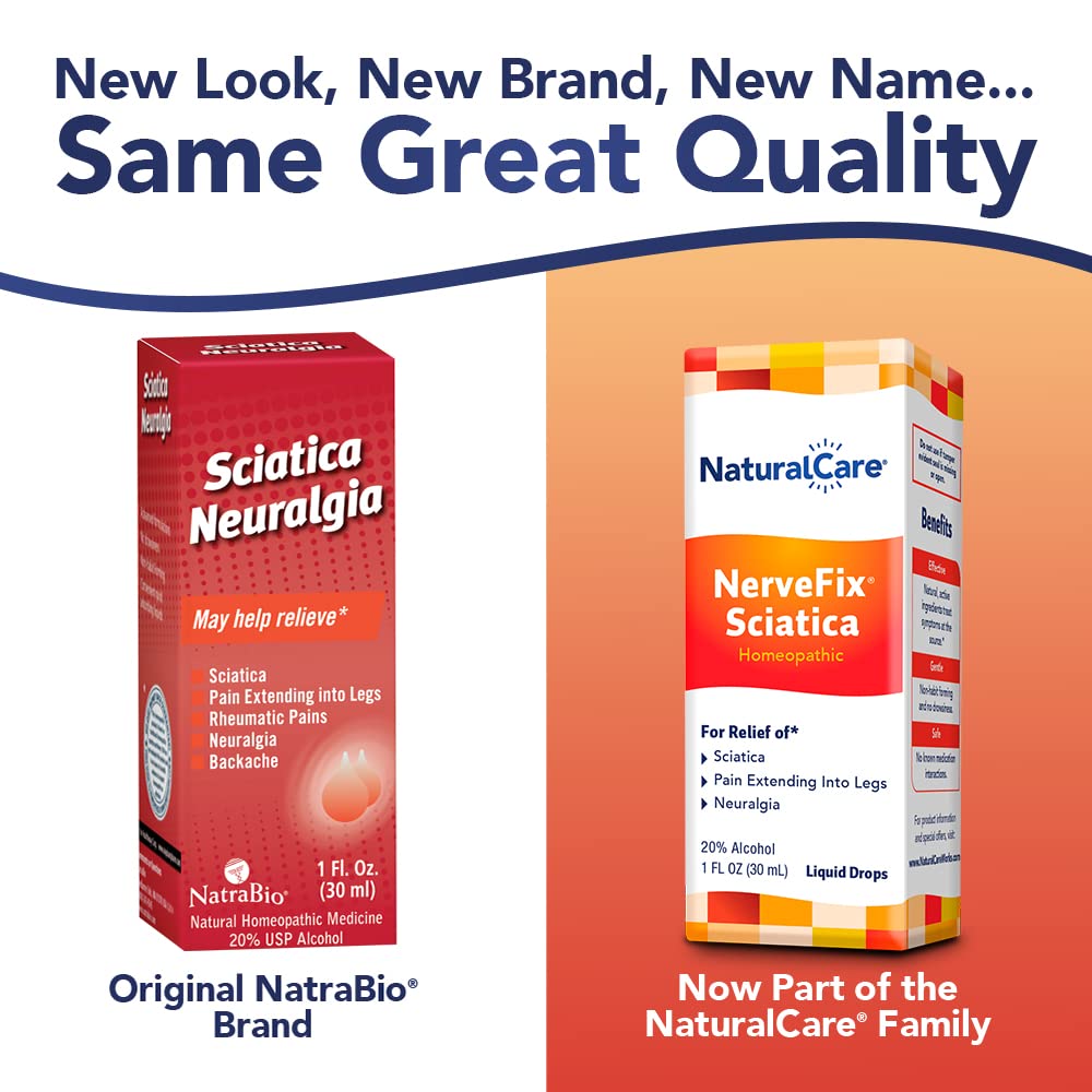 NaturalCare Pain Relief NerveFix Sciatica Neuralgia, 1 oz Liquid Natra Bio Natra-BioAu supplements