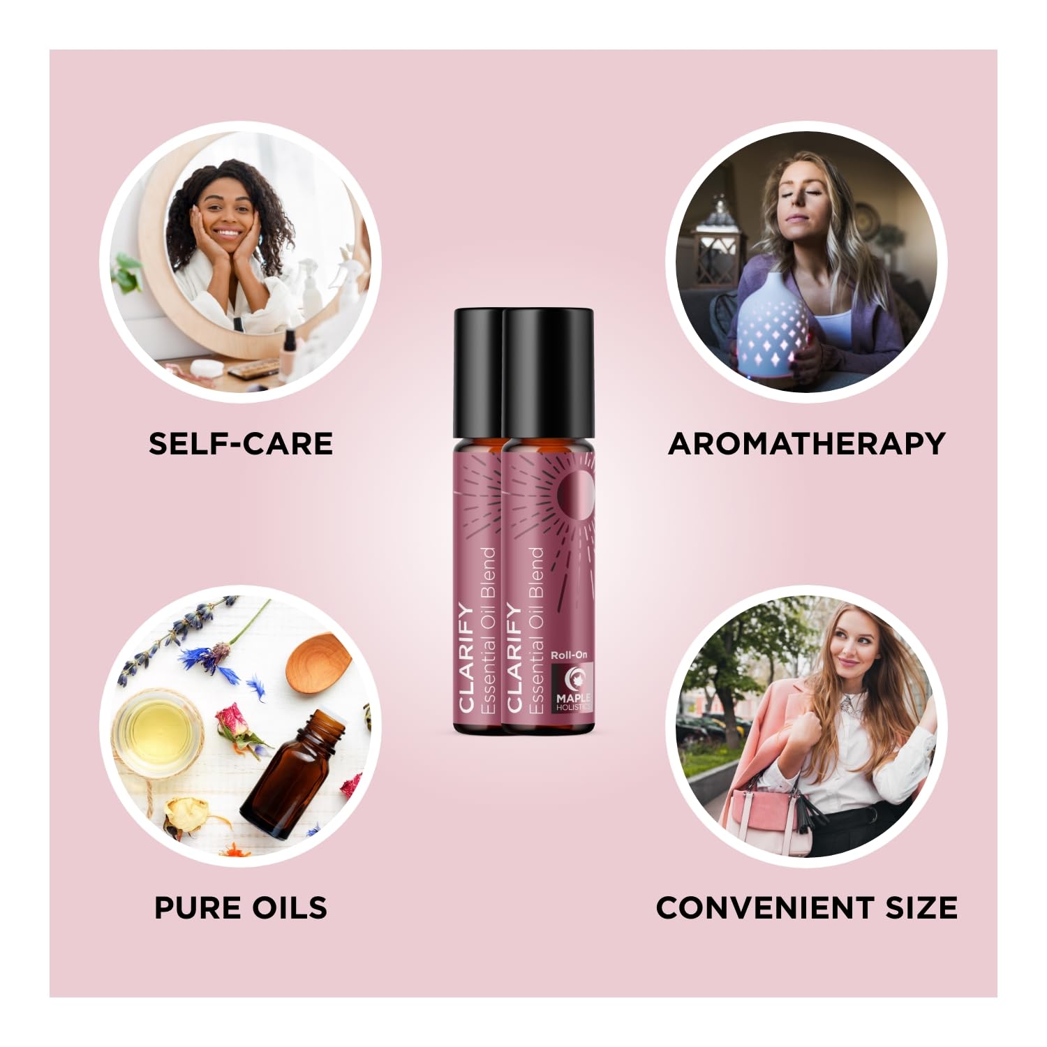 Headache Essential Oil Roll On - Clarify Essential Oil Blend Headache Roll On with Aromatherapy Oils Maple HolisticsAu supplements