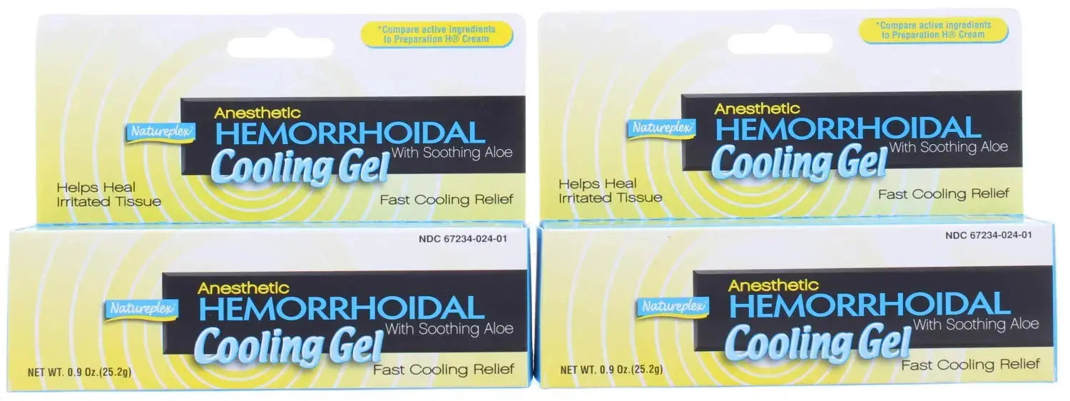 Natureplex Anesthetic Hemorrhoidal Cooling Gel 0.9 oz (2 Pack) – Witch Hazel & Phenylephrine, Soothing Aloe Formula for Temporary Itching, Burning & Swelling Relief - Made in USA NatureplexAu supplements