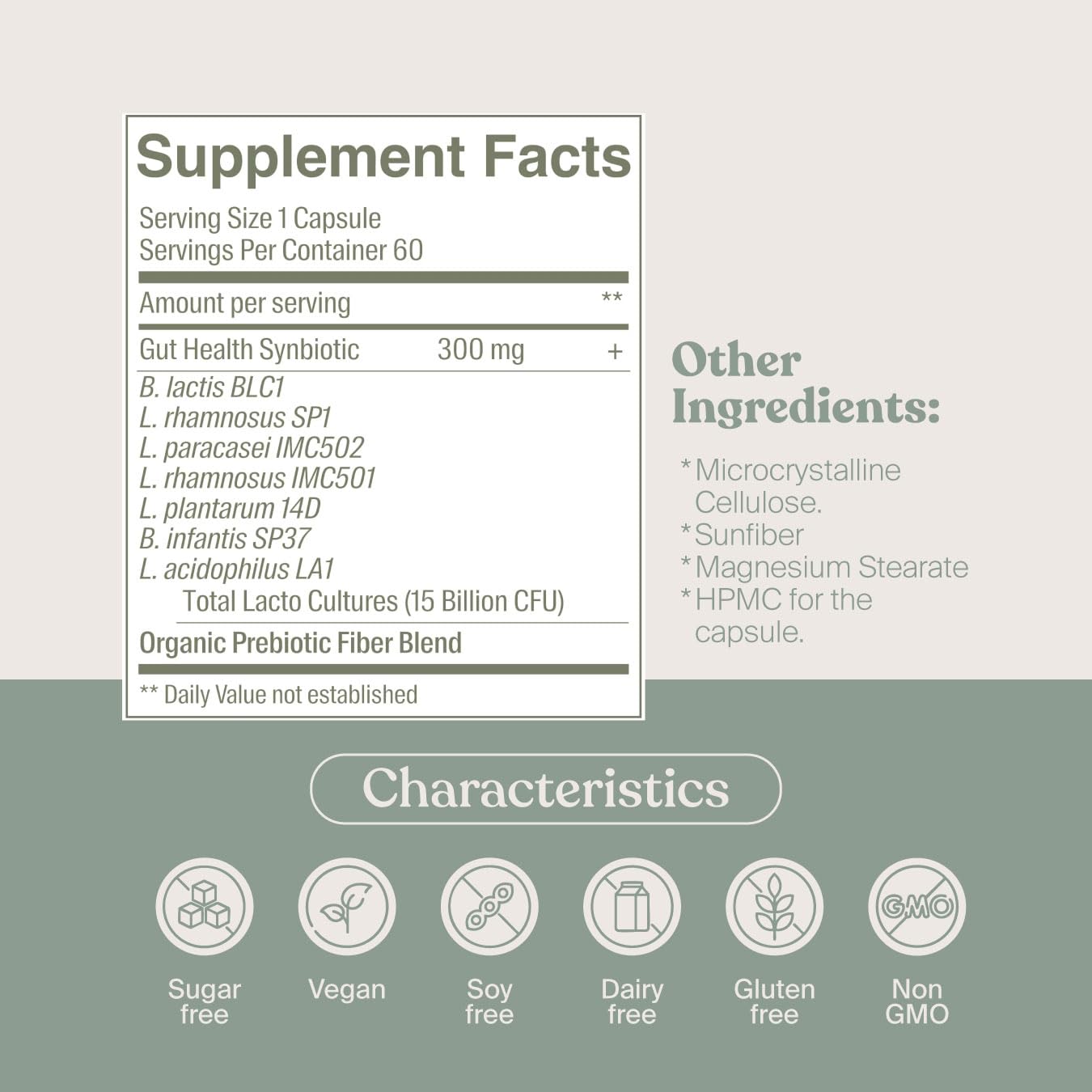 SAVVY Gut Balance Probiotics for Women & Men, 15 Billion CFU, 7 Clinically Studied Strains, Digestive Health, Immune Support, Bloating Relief, 60 Vegan Capsules, Non GMO, Sugar-Free SAVVYAu supplements