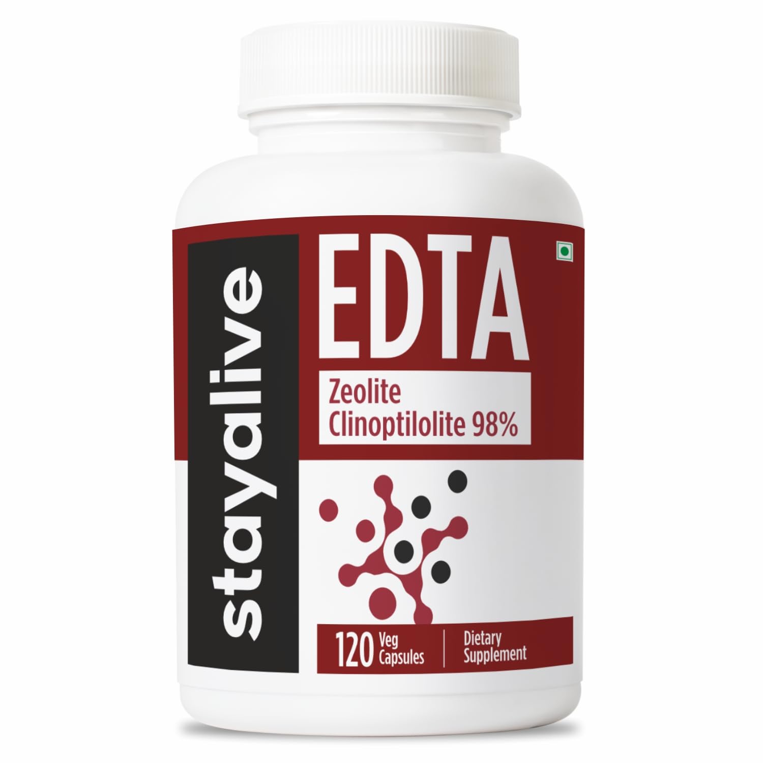 STAY ALIVE EDTA Capsules 1500mg with Zeolite 98% and Kale Extract Powder, 120 Pills, Non-GMO & Gluten Free Calcium Disodium EDTA Supplement STAY ALIVEAu supplements