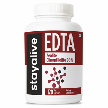 STAY ALIVE EDTA Capsules 1500mg with Zeolite 98% and Kale Extract Powder, 120 Pills, Non-GMO & Gluten Free Calcium Disodium EDTA Supplement STAY ALIVEAu supplements