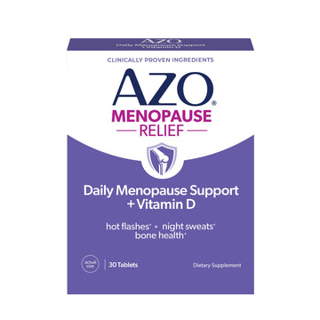 AZO® Daily Menopause Relief + Vitamin D to Support Strong Bones, Menopause Supplements for Women, Reduces Hot Flashes and Night Sweats* - 30 Count AZOAu supplements