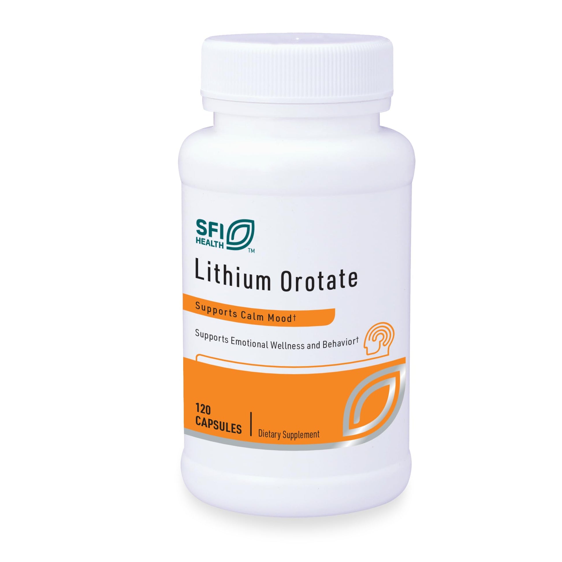Klaire Labs SFI Health Lithium Orotate 4.8 mg - May Help Balance Mood - Bioavailable Lithium Orotate Supplement - Trace Minerals Promote Focus, Memory, Cognitive & Mood Support (120 Capsules) SFI HealthAu supplements