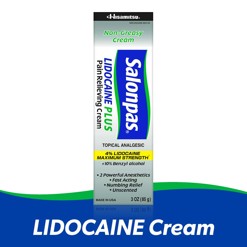 Salonpas Lidocaine Plus Pain Relieving Cream, 3 Ounce Tube SalonpasAu supplements