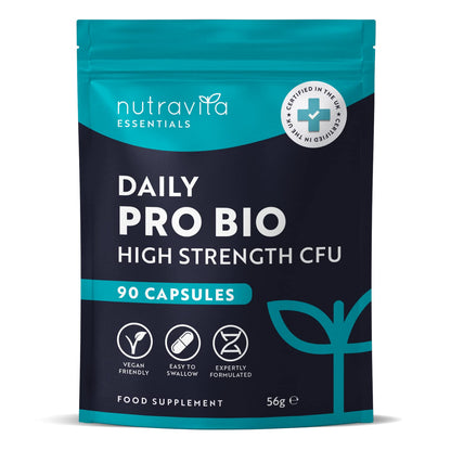 Probiotics for Gut Health - 90 Vegan Capsules (Not Tablets) for Bloating Relief NutravitaUS supplements