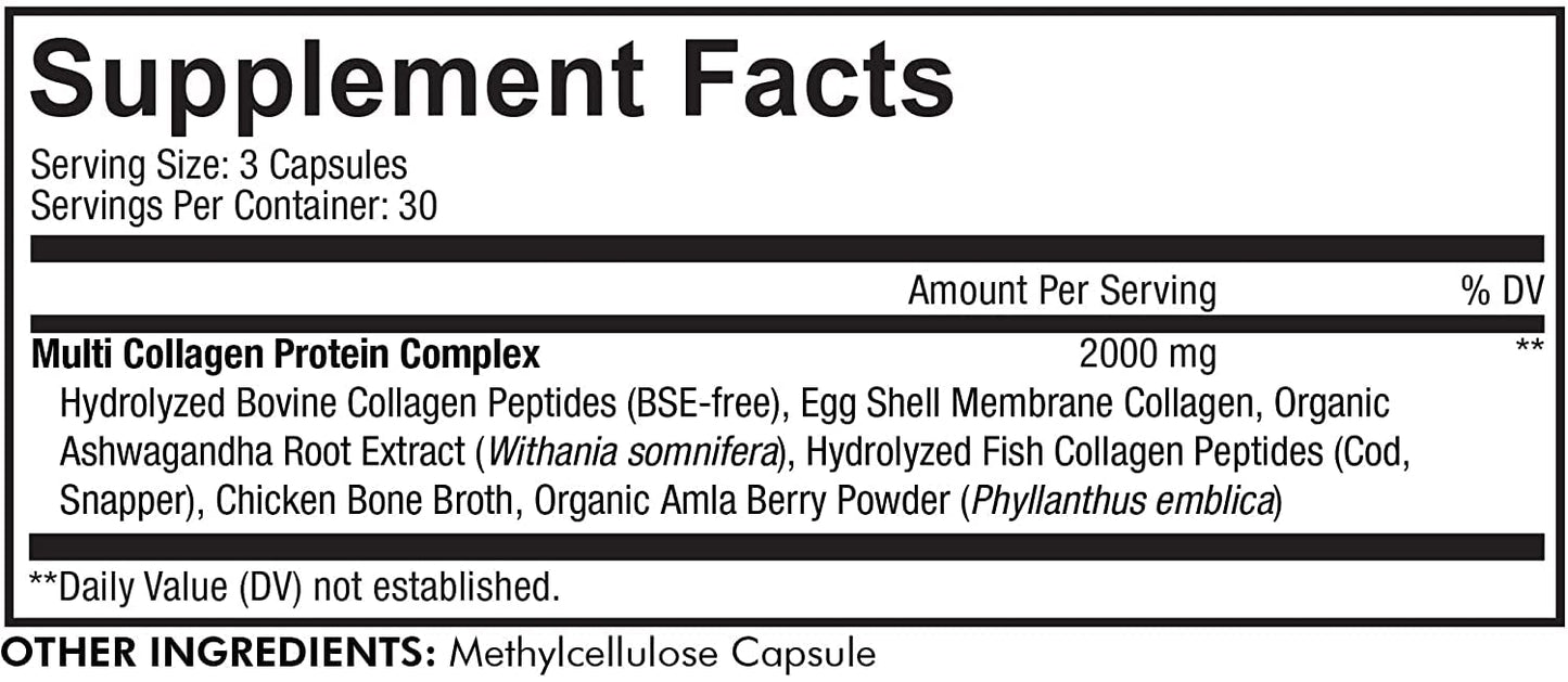 Codeage Multi Collagen Protein Capsules, Type I, II, III, V, X, Grass Fed & Hydrolyzed Collagen Pills Supplement CodeageUS supplements