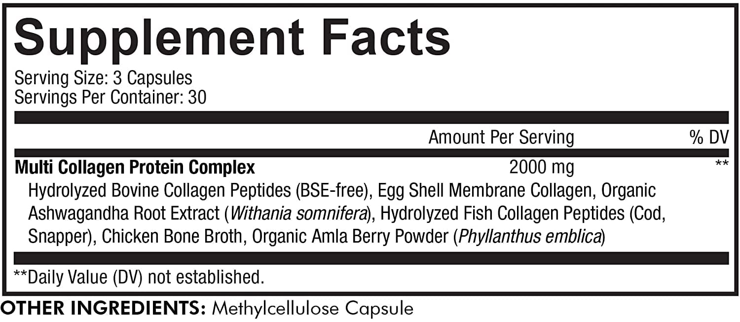 Codeage Multi Collagen Protein Capsules, Type I, II, III, V, X, Grass Fed & Hydrolyzed Collagen Pills Supplement CodeageAu supplements