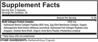 Codeage Multi Collagen Protein Capsules, Type I, II, III, V, X, Grass Fed & Hydrolyzed Collagen Pills Supplement CodeageUS supplements
