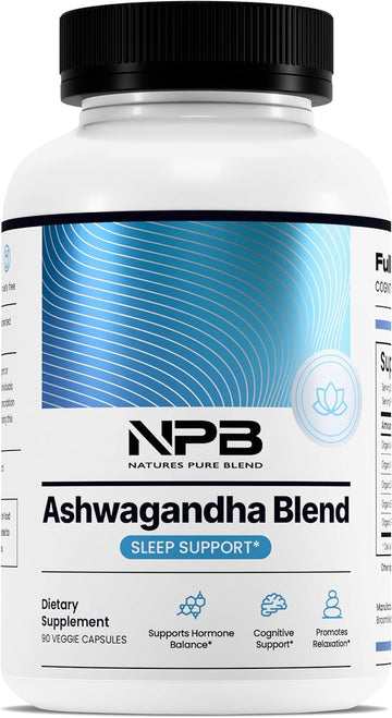 Nature's Pure Blend Ashwagandha Supplements – Organic Ashwagandha Root & Extract for Women and Men – Stress Relief, Sleep, and Mood Support – Athletic Performance & Focus Support – 60 Vegan Capsules Nature's Pure BlendAu supplements