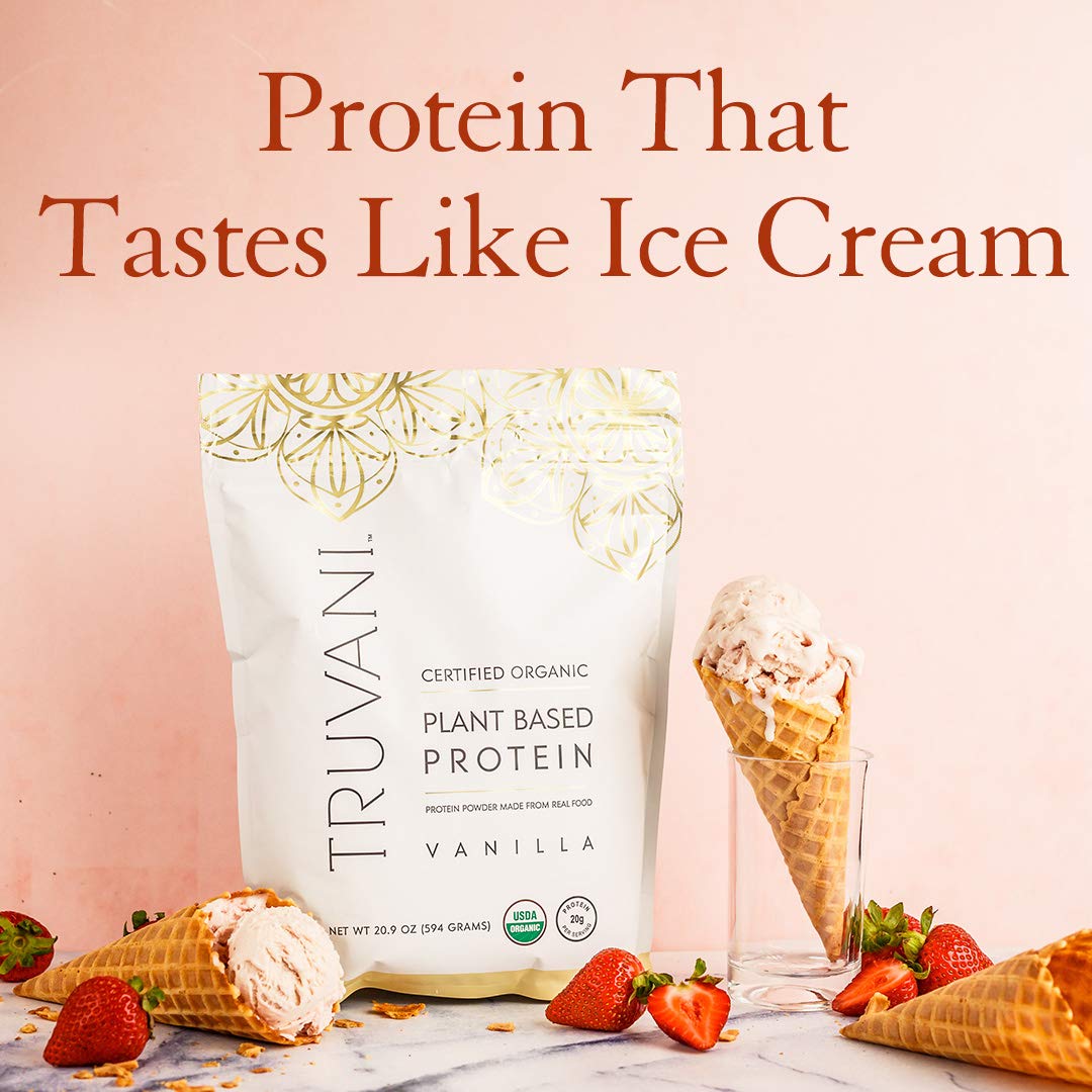 Truvani Organic Vegan Protein Powder, Organic Pea Protein Powder, Vegan, Non GMO TruvaniUS supplements