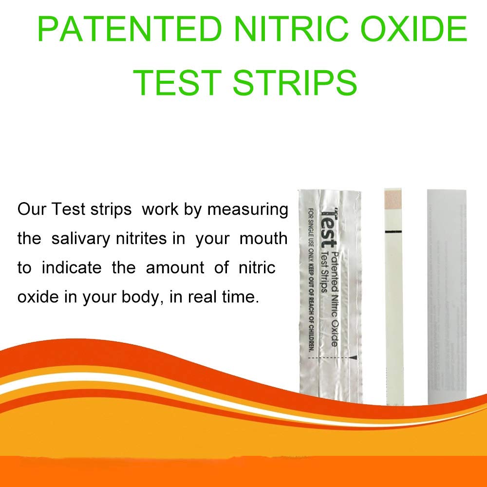 Nitric Oxide Test Strips [50strips]- Nitric Oxide Indicator Strips Work by Measuring The TONNYLABUS supplements