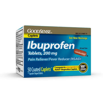 GoodSense Ibuprofen Pain Reliever/Fever Reducer Caplets, 200 mg, 50-Count GoodSenseAu supplements
