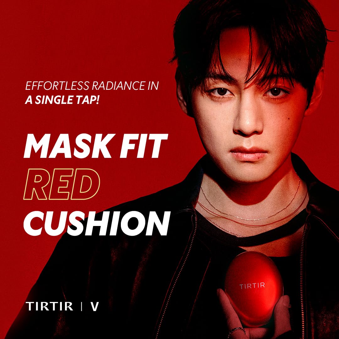 [*Mini Size*] TIRTIR Mask Fit Red Cushion Foundation | Full coverage, Weightless, Skin fit, Satin Glow Finish, Korean Makeup BB Foundation, beauty, Tattoo cover up, Buildable (#23N Sand / 0.15 Fl Oz) TIRTIRAu supplements