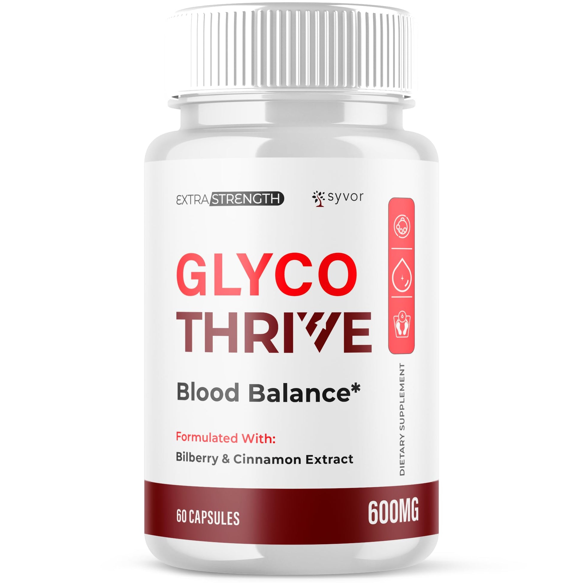 Glyco Thrive Capsules, Official GlycoThrive Glycogen Support Pills with All Natural Ingredients, Advanced Formula Health Supplement with Max Strength Premium Vitamins for Women & Men (60 Capsules) SyvorAu supplements
